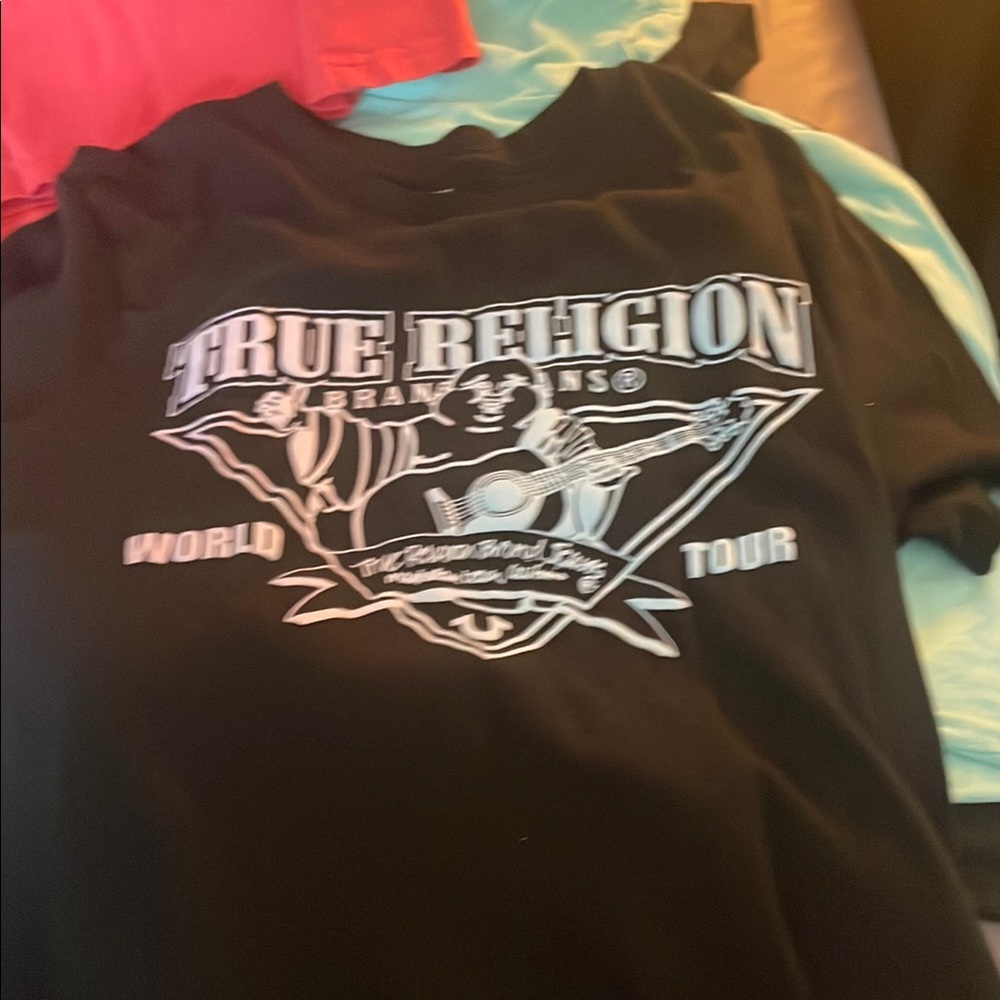 True Religion Black World Tour Tee